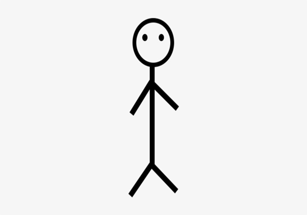 Simple stick figure almost any child can draw