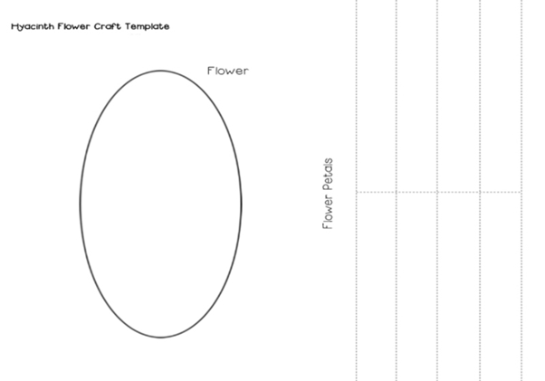 Printed hyacinth pattern including petal pattern 